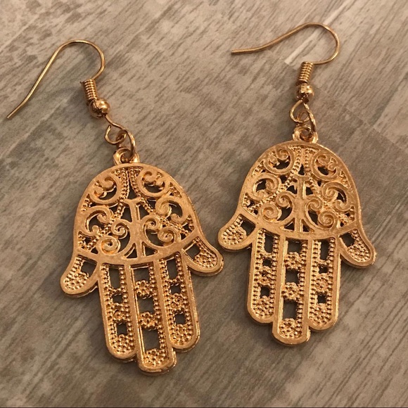 Hamsa Earrings - Picture 6 of 6